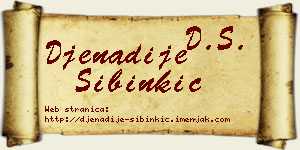 Đenadije Sibinkić vizit kartica